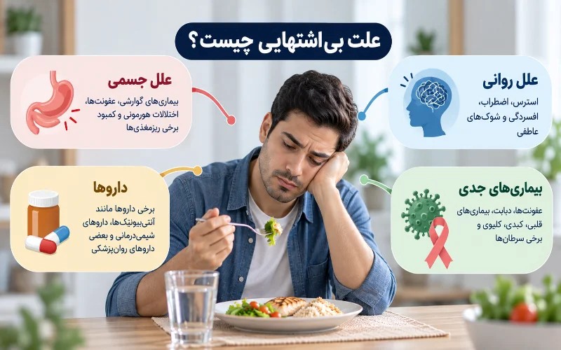 علت بی اشتهایی چیست؟