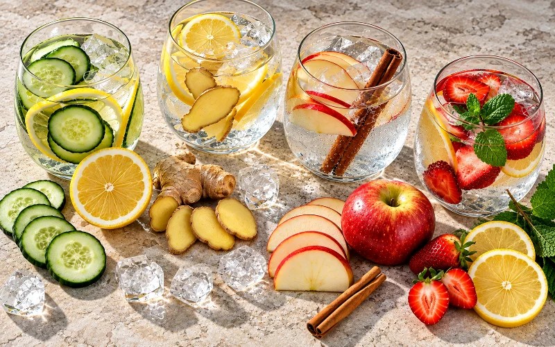 انواع دتاکس واتر برای لاغری